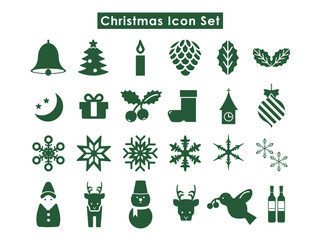 クリスマスのアイコンセット