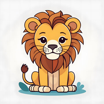 2D lion Vector Art