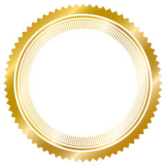 decorative frame vintage circle golden frame isolated on white background windows transparent background png file ready to use