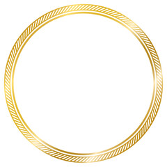 decorative frame vintage circle golden frame isolated on white background windows transparent background png file ready to use