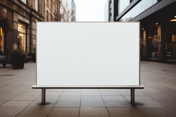 Obraz premium Blank Rectangular Street Sign Mockup Created with Generative AI