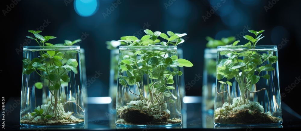Poster lab technique for growing cells bio lab with copyspace for text