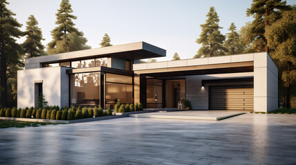 Fototapeta na wymiar 3d rendering of modern luxury house