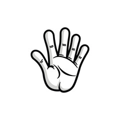 high five hand icon illustration