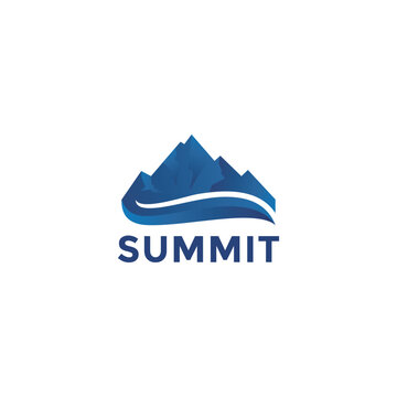 modern mountain design. vector logo