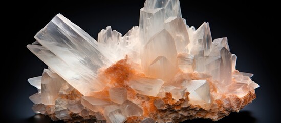 Petalite is a crucial mineral for lithium extraction and the battery industry as well as for macro photography With copyspace for text