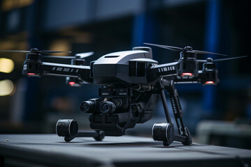 Drones are used to monitor the police sector
