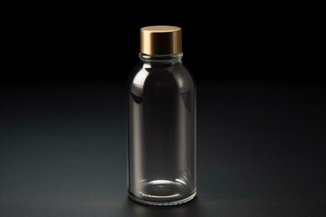 Bottle with metallic cap. Generative AI
