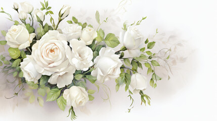 Obraz na płótnie Canvas White flowers bouquet
