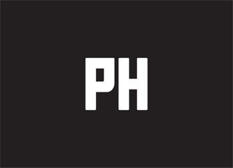 ph letter logo and monogram design
