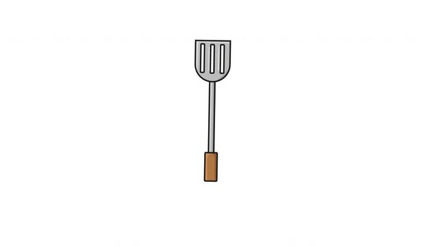 animated video of a moving spatula