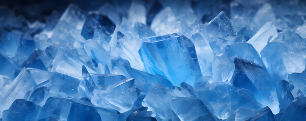 blue salt crystal close-up background