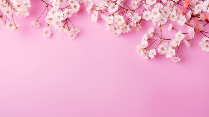 Pink background of Gypsophila flower.