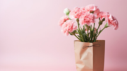 Pink carnation flowers