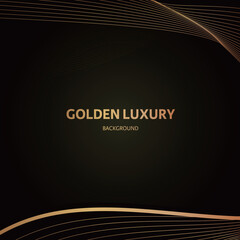 Golden luxury banner background illustration.