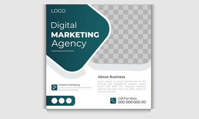 Creative vector digital marketing agency business promotion social media post template and web banner Suitable for social media post,
instagram story and web ads.