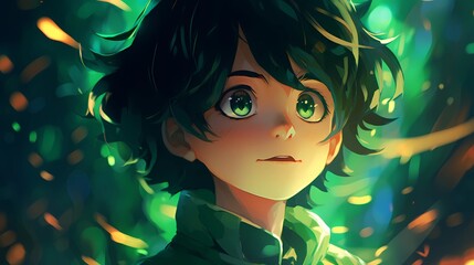 Little Boy. Fantastic Cartoon Style Character Design.Young Man Dancing. Character Design. Concept Art Characters. Book Illustration. Video Game Characters. Serious Digital Painting. Generative AI. - 658886242