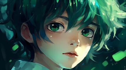 Little Boy. Fantastic Cartoon Style Character Design.Young Man Dancing. Character Design. Concept Art Characters. Book Illustration. Video Game Characters. Serious Digital Painting. Generative AI. - 658886244