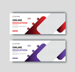 corporate marketing facebook cover web banner template
