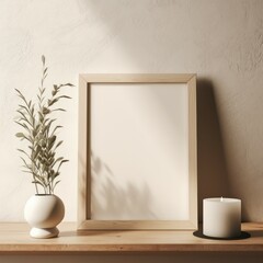 Minimal frame mockup, Generative AI