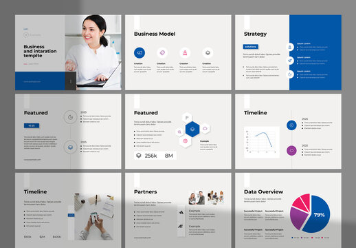 Business AndIntaration Square Brochure Layout