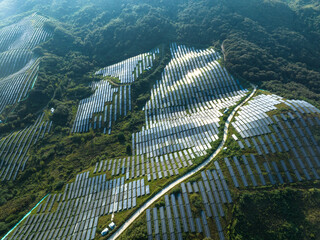 solar power station on mountain
