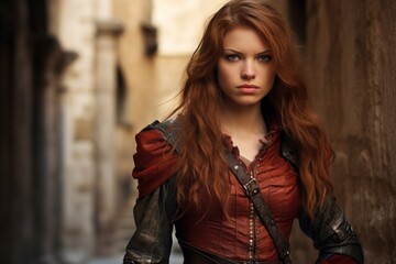 Fototapeta premium a woman with red hair