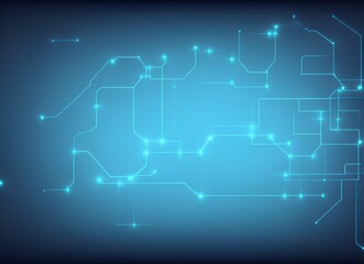 Fototapeta premium Blue background technology, hacker technology cyber background, programming technology concept background