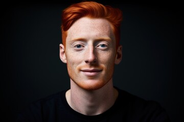 Fototapeta premium a man with red hair and blue eyes