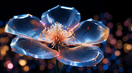 A radiant flower in Cyberspace