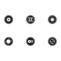 chip icon vector