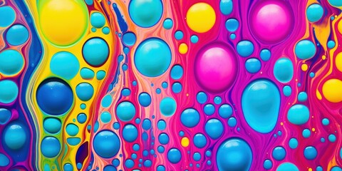 a colorful bubble art with different colors