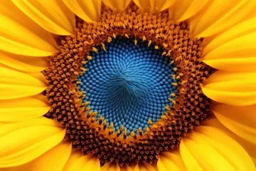 Fotobehang a close up of a sunflower © sam