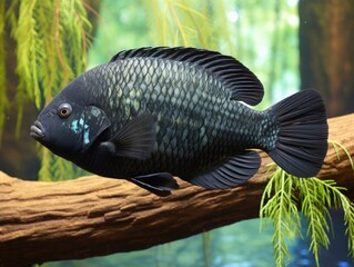 a fish swimming in water
