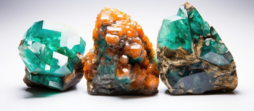 Aurichalcite mineral samples With copyspace for text