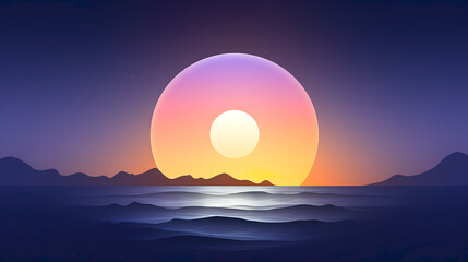 sunset over the sea, beautiful abstract background