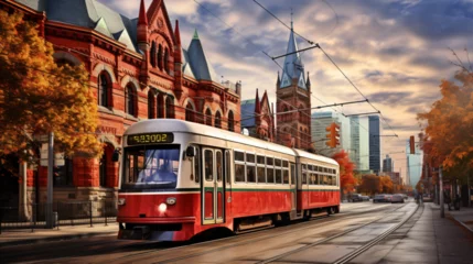 Deurstickers Toronto streetcar © Rimsha