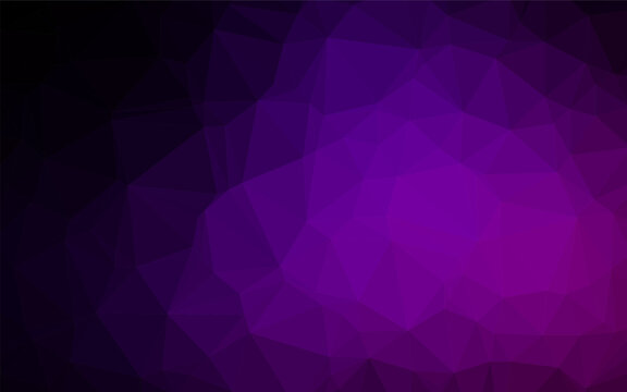 Dark Purple vector blurry triangle texture. Modern geometrical abstract illustration with gradient. Elegant pattern for a brand book.