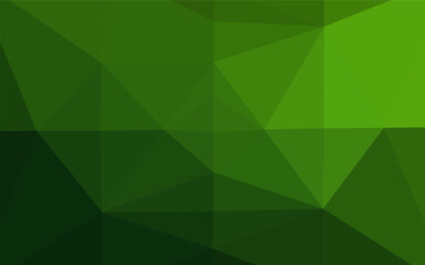 Light Green vector polygonal background. Triangular geometric sample with gradient. Template for your brand book.