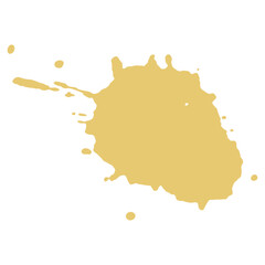 gold ink splash brush drop