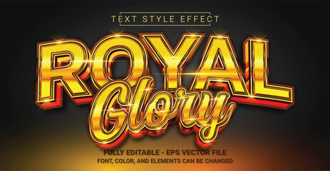 Royal Glory Text Style Effect. Editable Graphic Text Template.