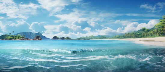 tropical ocean view With copyspace for text