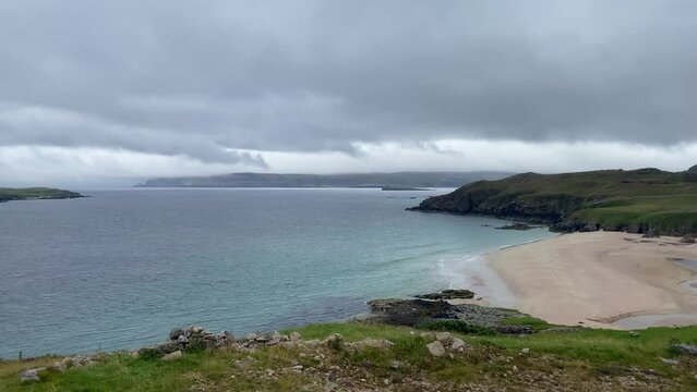 Clashnessie Bay,small sandy beach with a mild microclimate
