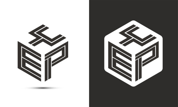 YEP letter logo design with illustrator cube logo, vector logo modern alphabet font overlap style.