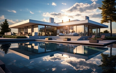 Fototapeta premium A modern family home