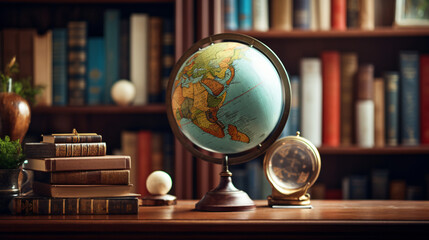 Vintage geographic globe