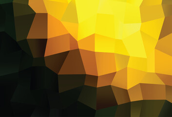 Dark Green, Yellow vector abstract mosaic background.