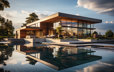Fototapeta premium A modern family home