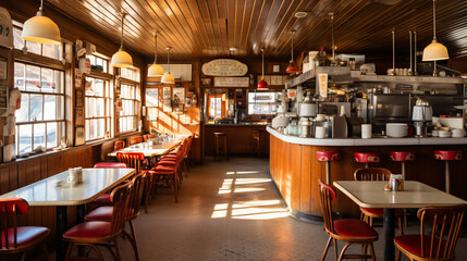 Vintage interior of Burleighs Luncheonette