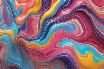 Fototapeta premium abstract wave background colourful organic flowing textures liquid colorful 3d paint flow fluid 